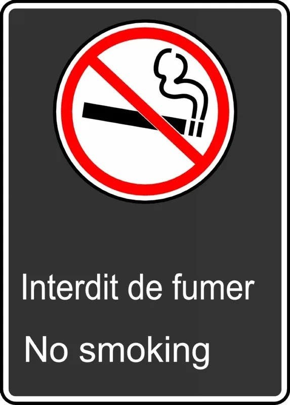 AccuformNMC MCSA583 Safety Sign, No Smoking, 14" H x 10" W