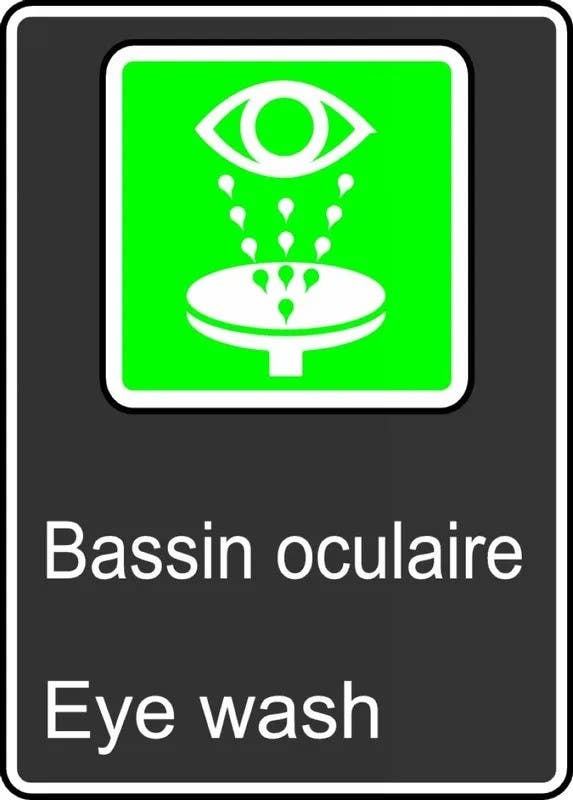 AccuformNMC MCSA943 Safety Sign, Eye Wash, 14" H x 10" W