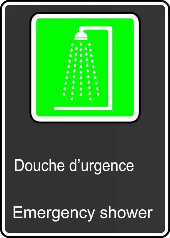 AccuformNMC MCSA947 Safety Sign, Emergency Shower, 14" H x 10" W