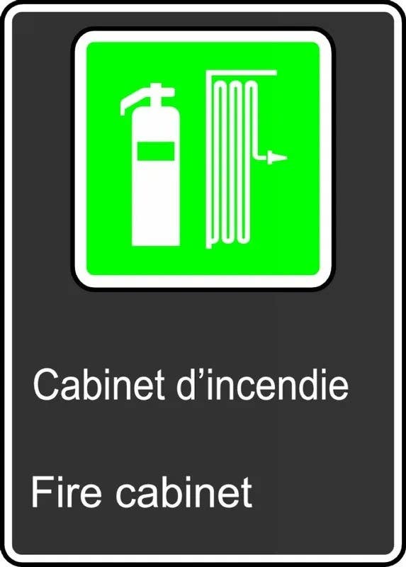 AccuformNMC MCSA950 Safety Sign, Fire Cabinet, 14" H x 10" W