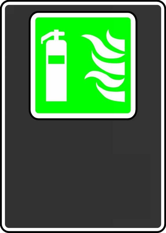 AccuformNMC MCSA953 Safety Sign, Fire Extinguisher, 14" H x 10" W