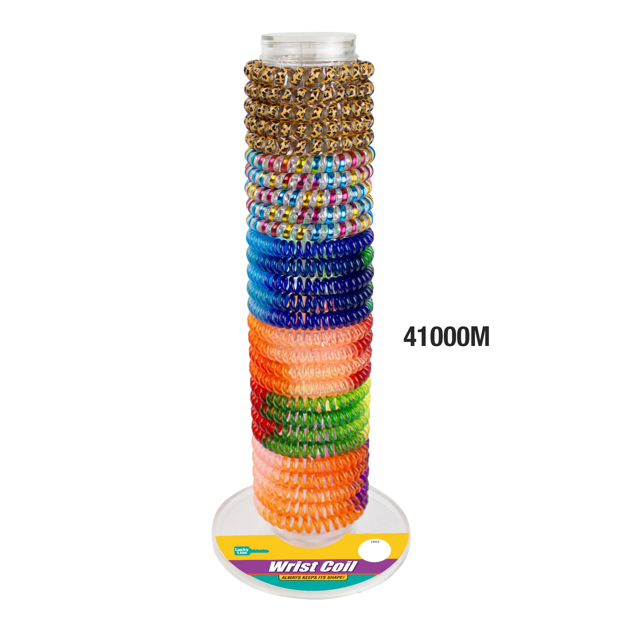 Lucky Line 41000M Multi-Color Wrist Coil Display, 28 Pcs