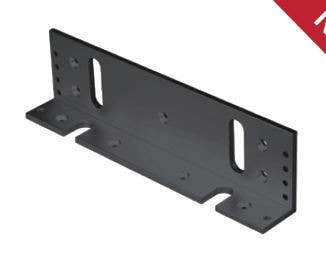 SECO-LARM E-941S-1K2B/LQ Black L-Bracket for 1,200-lb Series Electromagnetic Locks