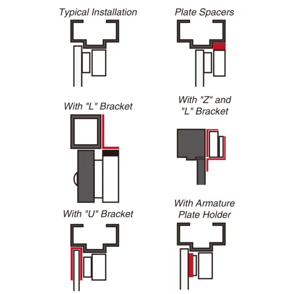 SECO-LARM E-941DB Electromagnetic Lock, Double-door, Bond Sensor, Status LED, UL Listed