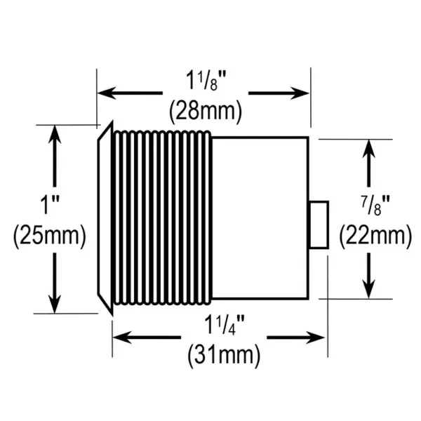 SECO-LARM CS-PD422-PQ Infrared Proximity Sensor - 22mm, Stainless Steel