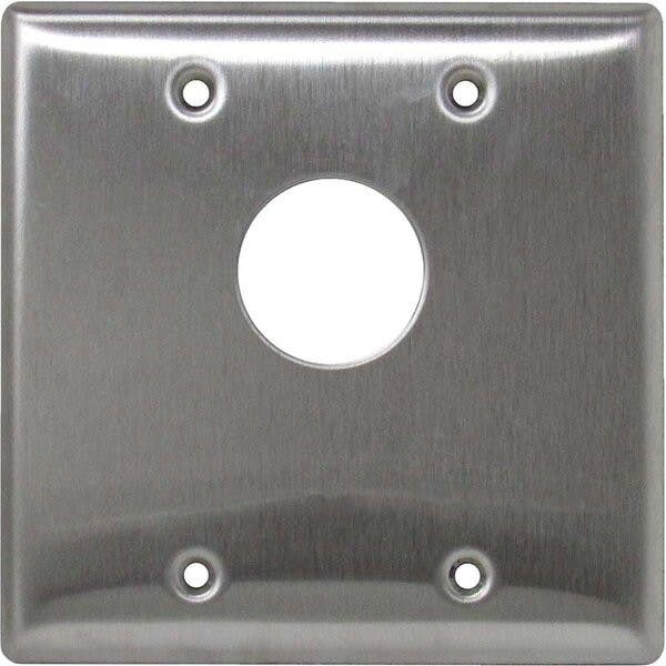 Camden Door Control CM-3200/CM-3500 Series Double Gang Key Switch - Stainless Steel Faceplate