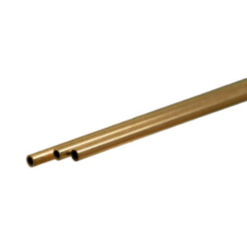 K & S Precision Metal 812 Round Brass Tube, 0.014" Thick X 12" Long (3 Pieces)