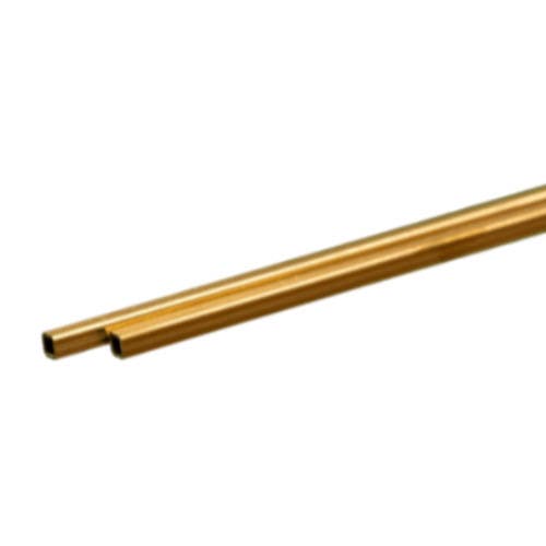 K & S Precision Metal 81 Square Brass Tube, 0.014" Thick X 12" Long (2 Pieces)