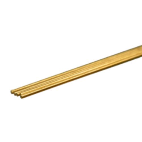 K & S Precision Metal 81 Round Brass Rod, 12" Long (5 Pieces)