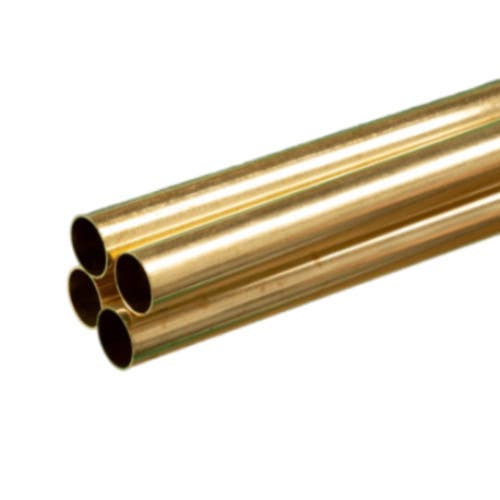 K & S Precision Metal 91 Round Brass Tube, 0.014" Thick X 36" Long