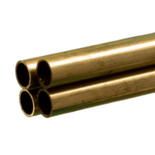 K & S Precision Metal 92 Round Brass Tube, 0.029" Thick X 36" Long