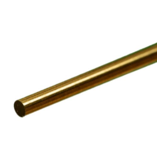 K & S Precision Metal 816 Round Brass Rod, 12" Long