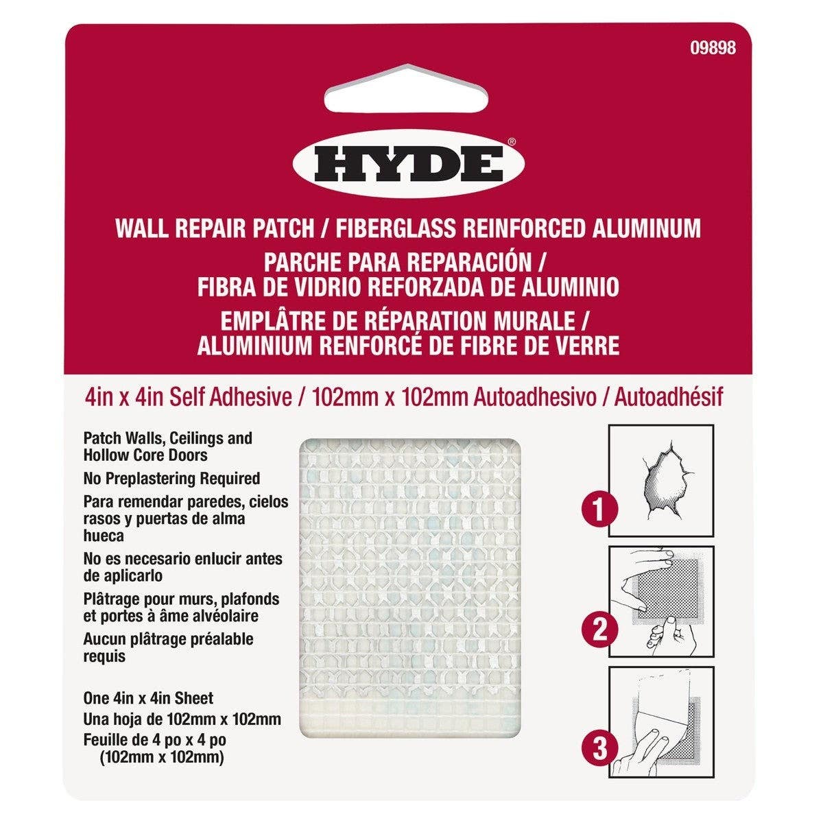 Hyde Tools 0989 Self-Adhesive Wall Patch