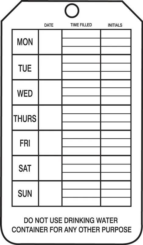 AccuformNMC FBMNT246 Bilingual French Tag, Notice, Potable Drinking Water Only…, 5/Pk