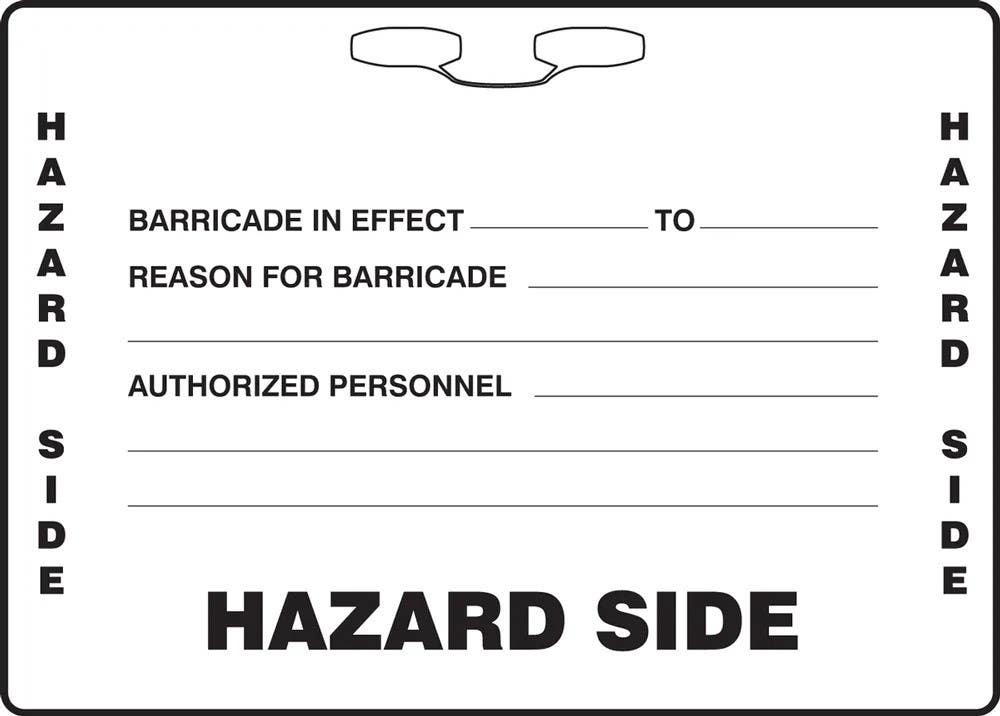 AccuformNMC FBR102 Rope Sign, Danger Construction Barricade, Plastic, 10" H x 14" W