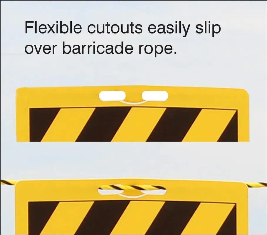 AccuformNMC FBR109 Rope Sign, Closed, Plastic, 10" H x 14" W