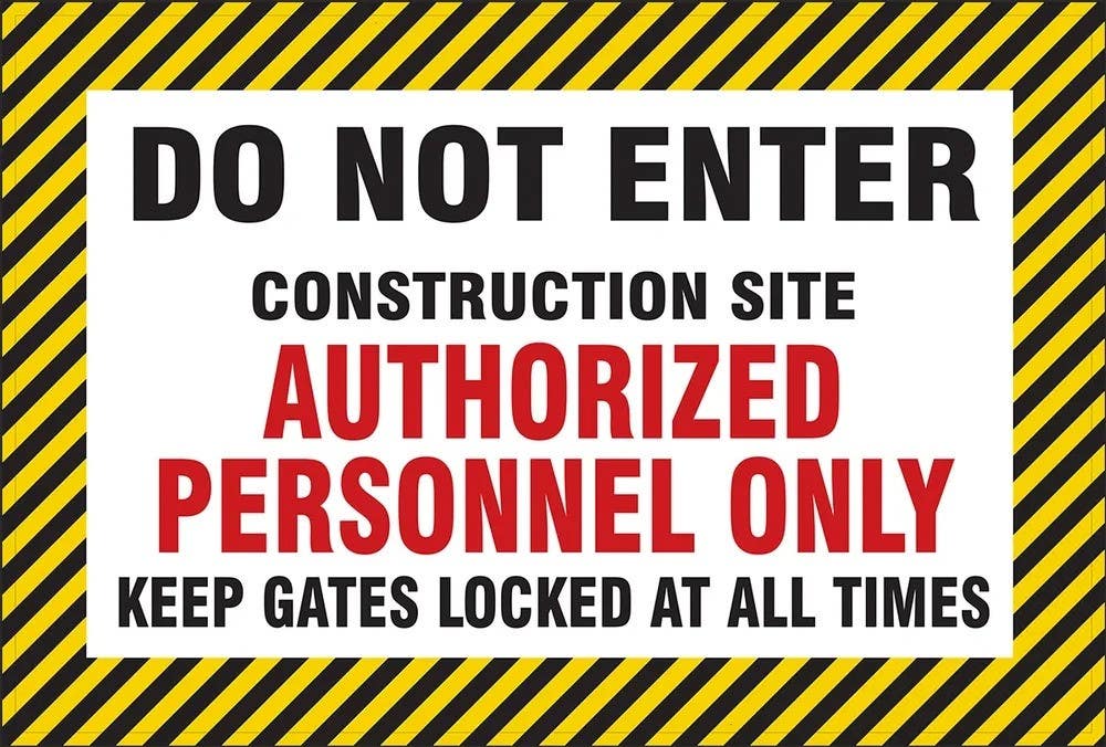AccuformNMC FBW Fence-Wrap Mesh Gate Screens, Do Not Enter, Construction Site, Authorized Personnel Only...