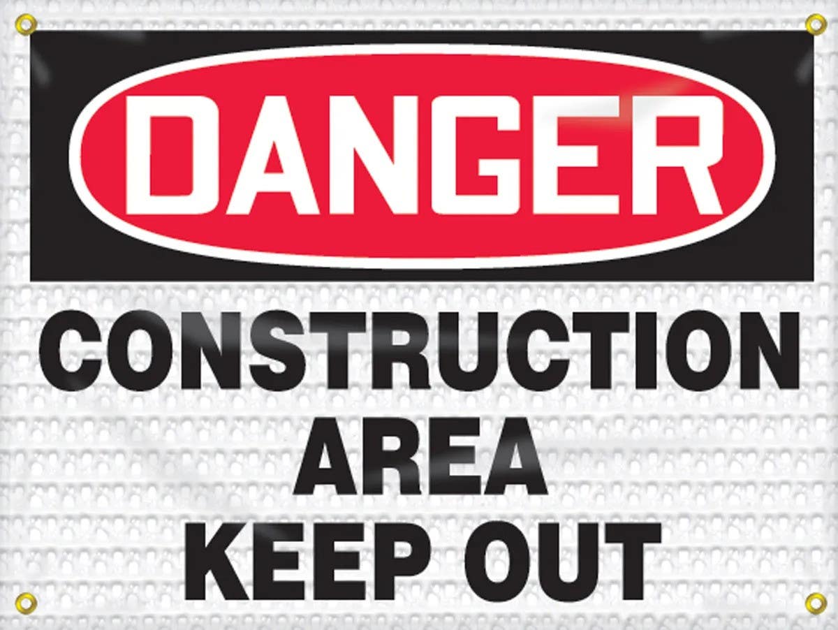 AccuformNMC FMB OSHA Danger High Wind Safety Sign, Construction Area, Keep Out
