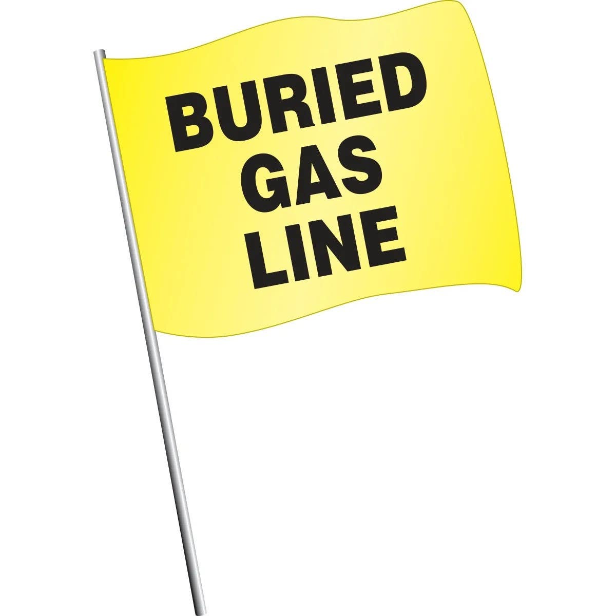 AccuformNMC FMF801 Pre-Printed Marking Flags, Buried Gas Line, 100/Pk