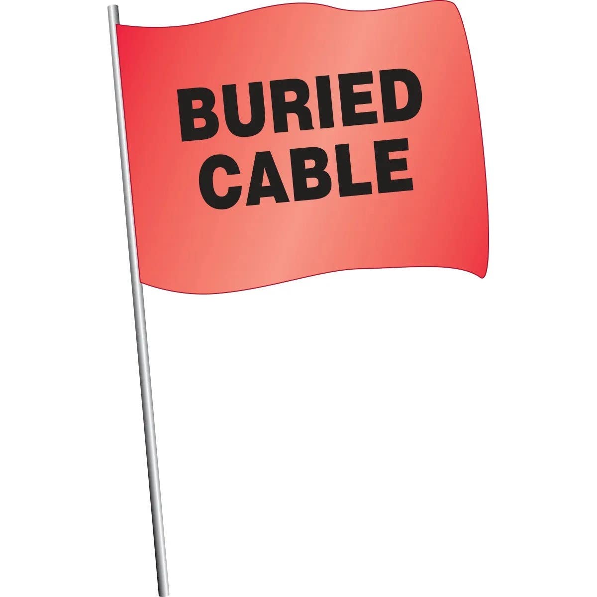AccuformNMC FMF803 Pre-Printed Marking Flags, Buried Cable, 100/Pk