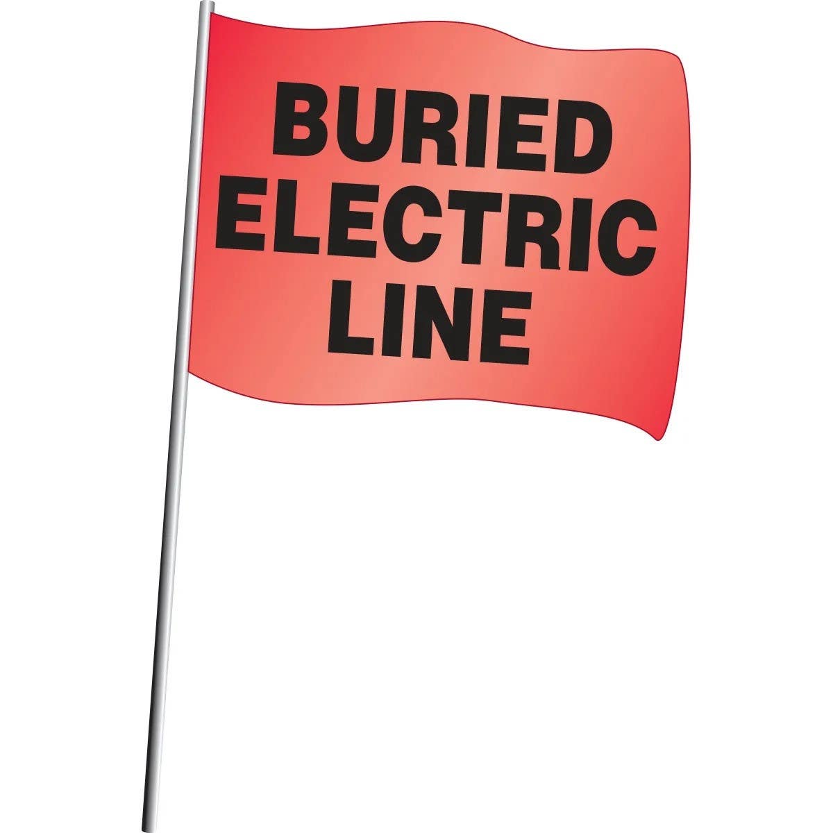 AccuformNMC FMF807 Pre-Printed Marking Flags, Buried Electric Line, 100/Pk