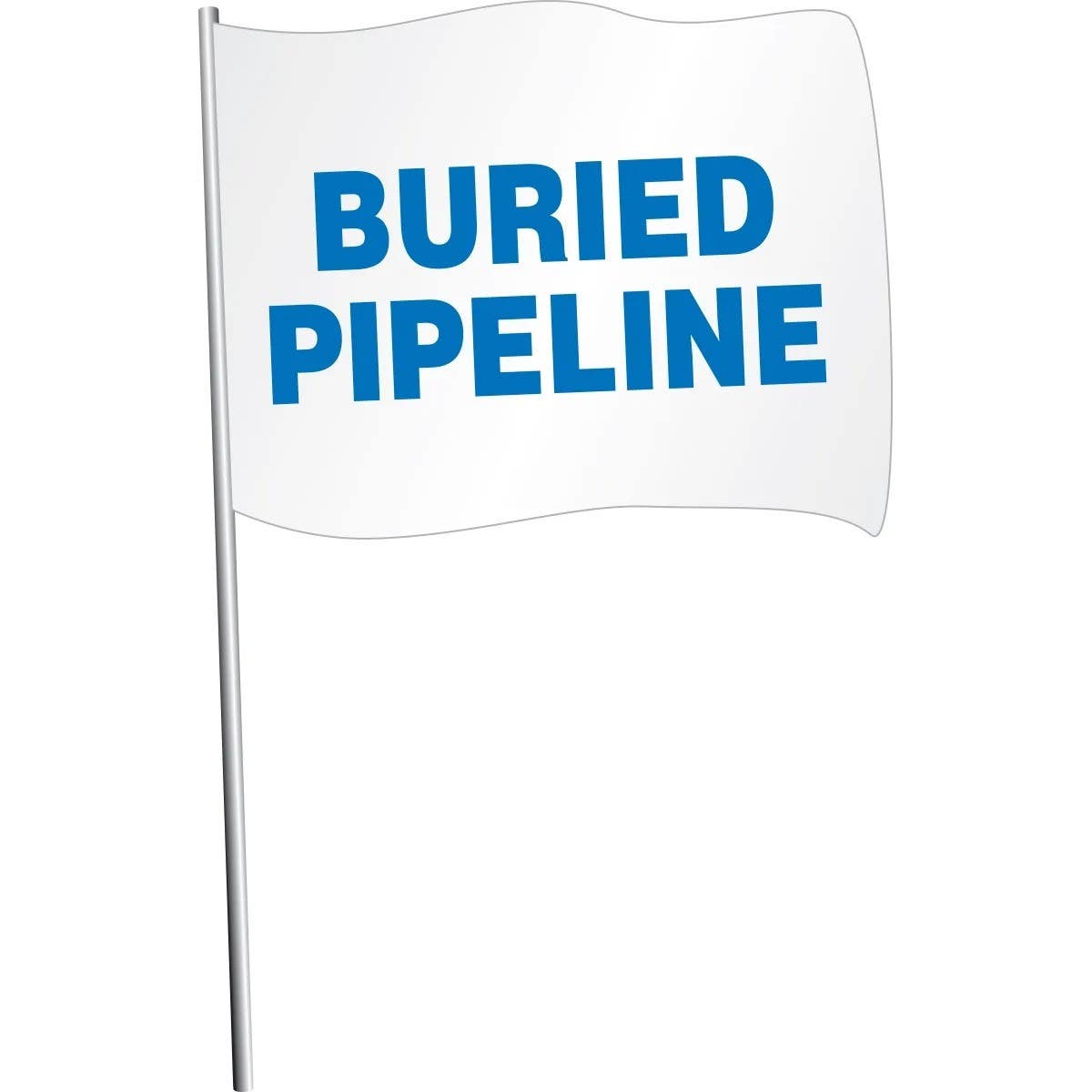 AccuformNMC FMF809 Pre-Printed Marking Flag, Buried Pipeline, 100/Pk