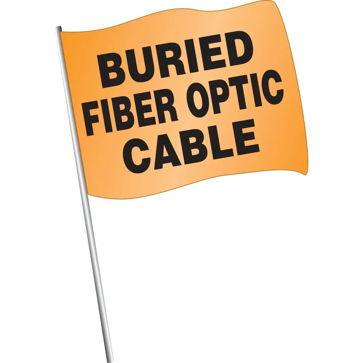 AccuformNMC FMF813 Pre-Printed Marking Flags, Buried Fiber Optic Cable, 100/Pk
