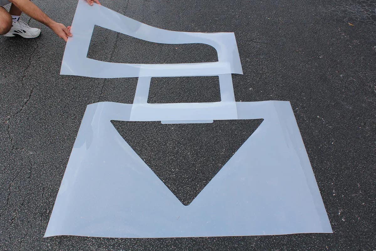 AccuformNMC FMS252 Parking Area Message & Symbol Stencils, Arrow Kit
