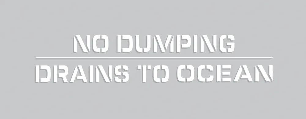 AccuformNMC FMS304 Message Stencil, No Dumping Drains To Ocean