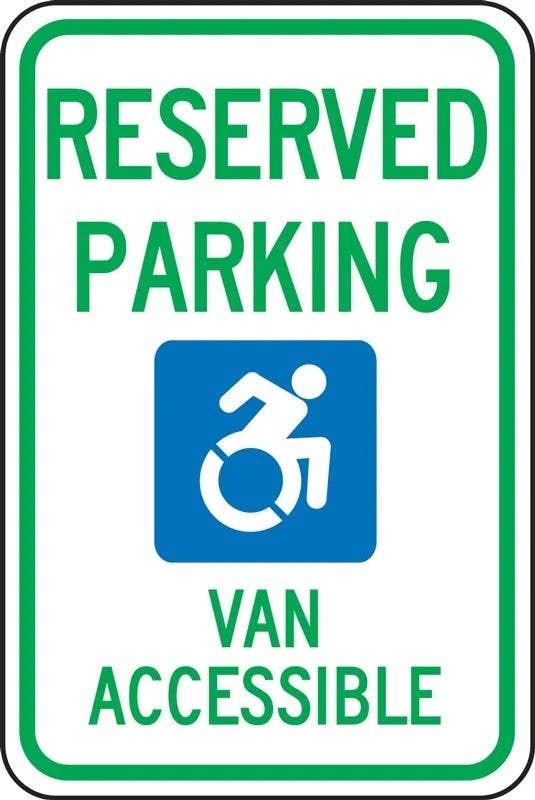AccuformNMC FRA178RA New York State Specific Handicapped Parking Sign, Reserved Parking…, Reflective Dura-Aluminum