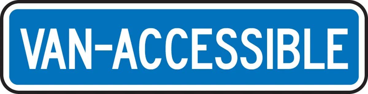 AccuformNMC FRA184RA Engineer-Grade Reflective Sign, Van-Accessible, Engineer Grade Reflective Aluminum (.080), 3" H x 12" W