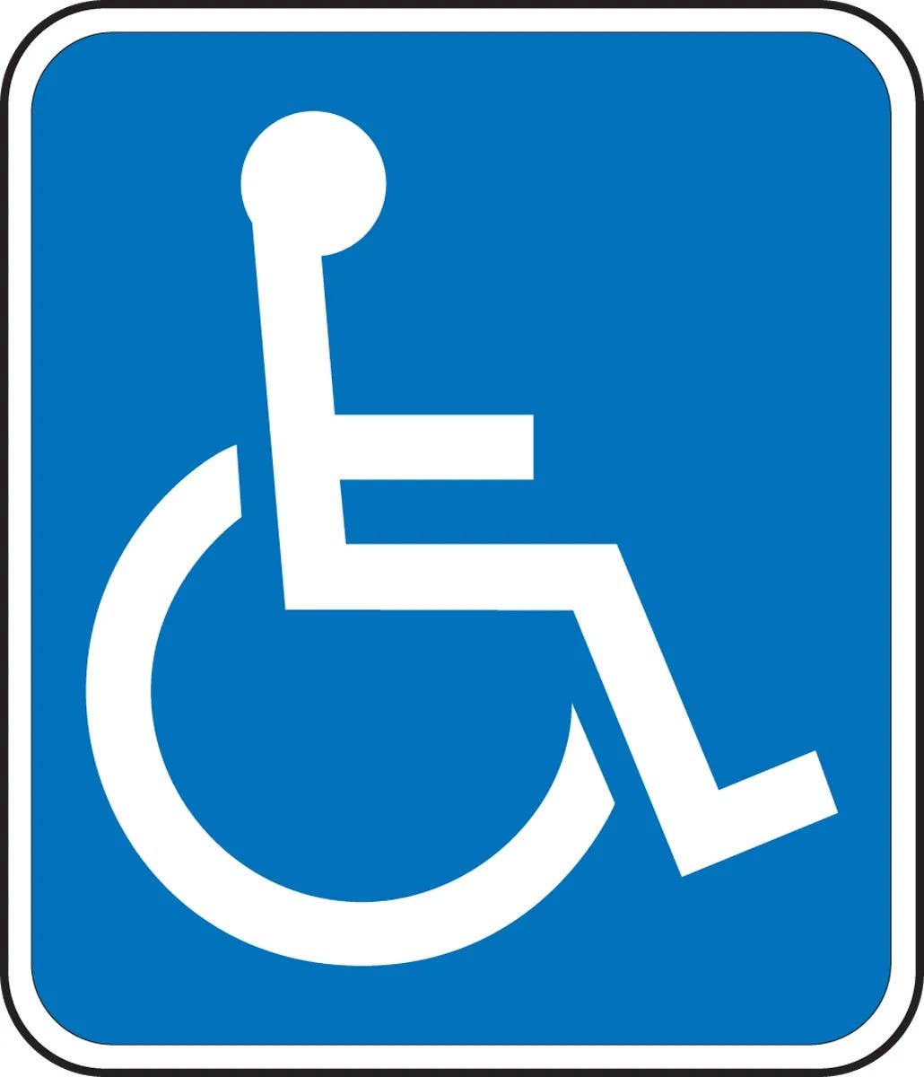 AccuformNMC FRA194RA State Specific ADA Access, Engineer Grade Reflective Aluminum (.080), 14" H x 12" W