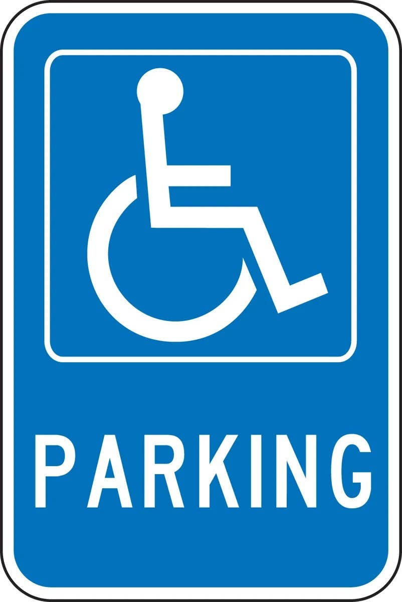 AccuformNMC FRA Federal Sign, Parking, Engineer Grade Reflective Aluminum (.080)