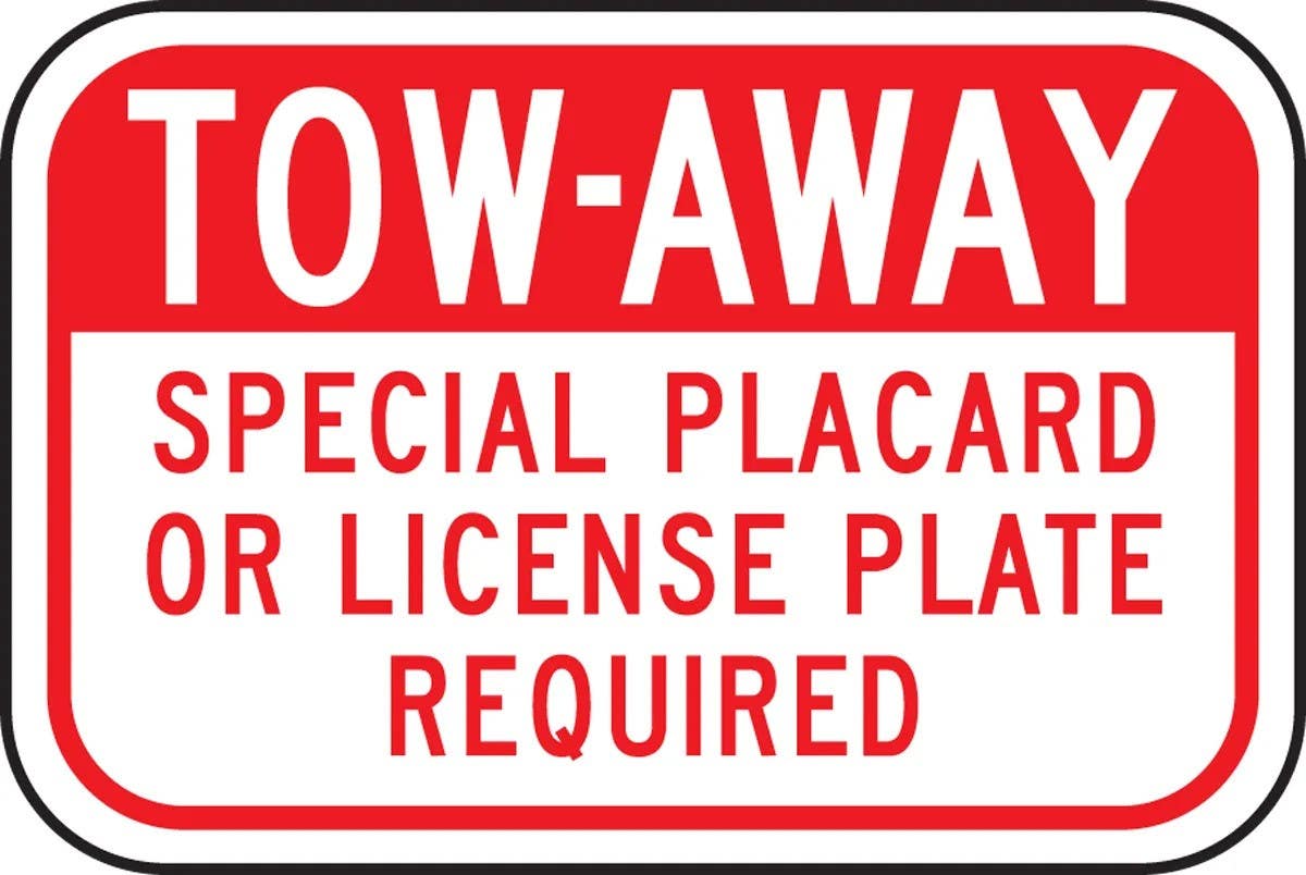 AccuformNMC FRA240RA Supplemental Sign, Tow-Away…, Engineer Grade Reflective Aluminum (.080), 8" x 12"