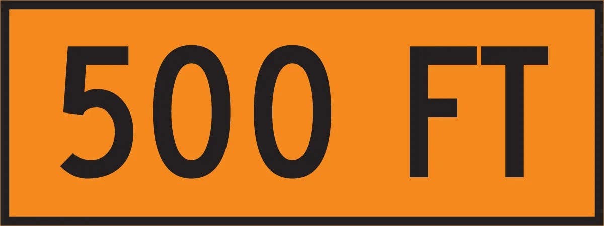 AccuformNMC FRC Roll-Up Construction Sign Overlay, 500 Ft