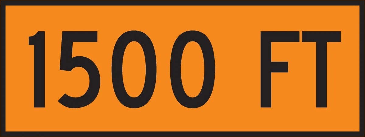 AccuformNMC FRC Roll-Up Construction Sign Overlay, 1500 Ft