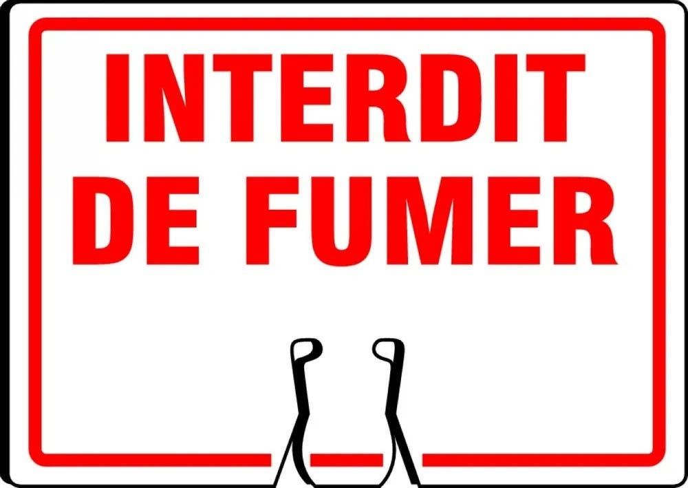 AccuformNMC FBC746 Cone Top Warning Sign, No Smoking, 10" H x 14" W