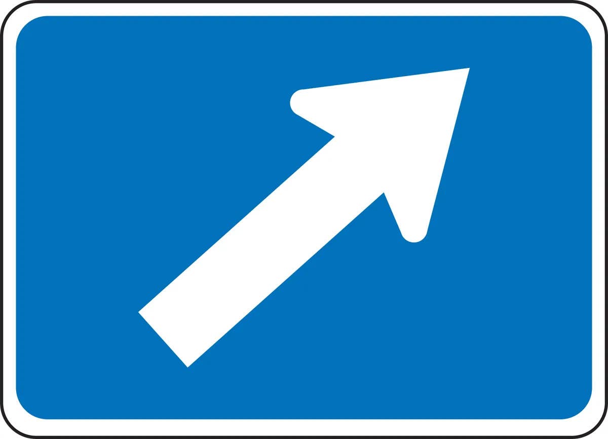 AccuformNMC FRG124 General Service Sign, Arrow, 15" H x 21" W