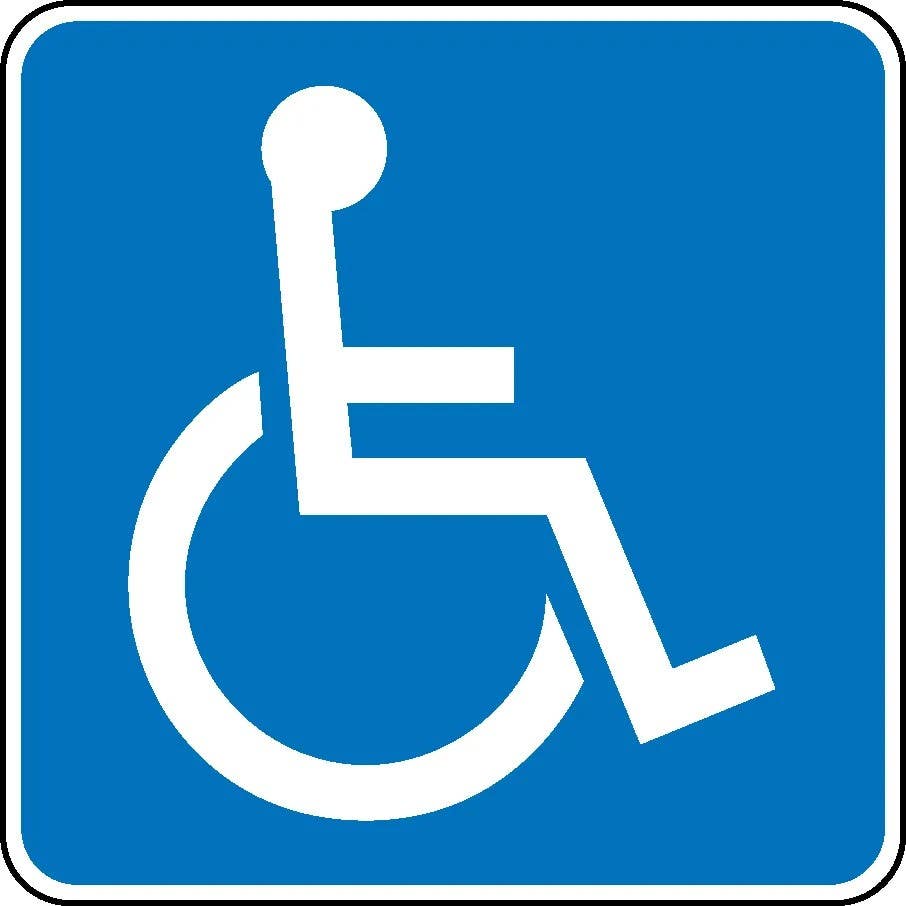 AccuformNMC FRG271 General Service Sign, Handicapped, 24" x 24"