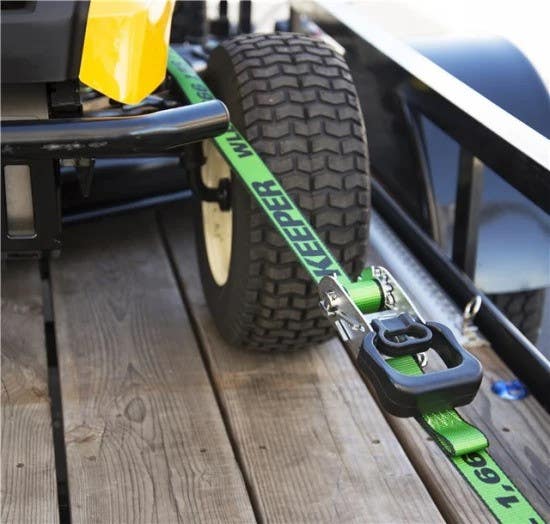 Keeper 47202 1.5" x 16' Ratchet Tie-Down w/ Chrome Finish Double J-Hooks