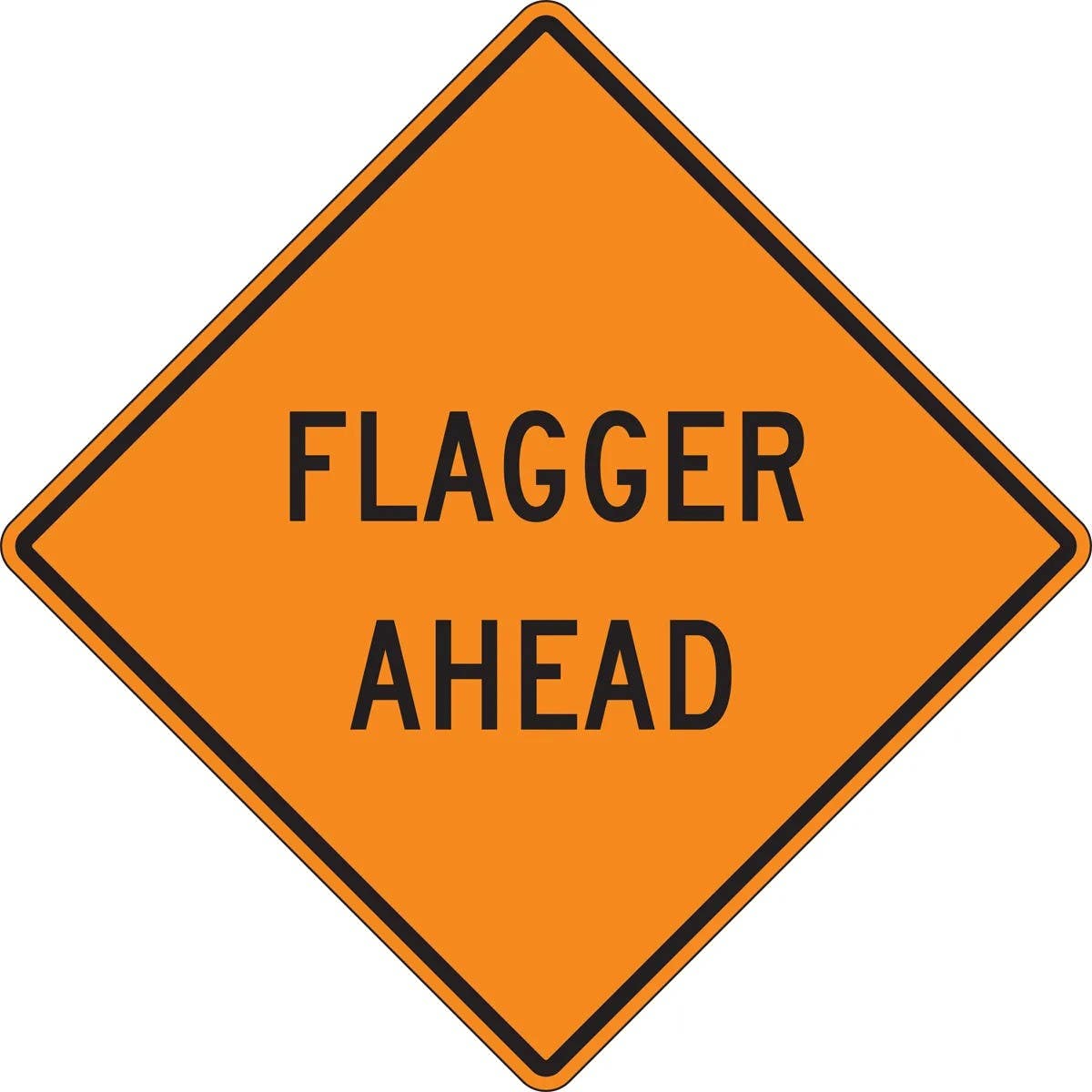 AccuformNMC FRK Safety Sign, Flagger 1/2 Mile