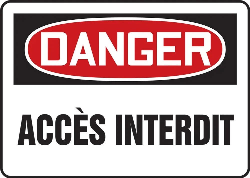 AccuformNMC MA OSHA Danger Safety Sign, Keep Out