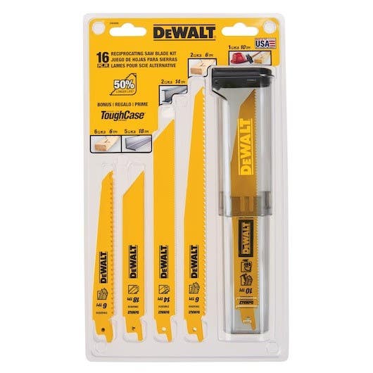 DEWALT DW4899 Bi-Metal Reciprocating Saw Blade Kit