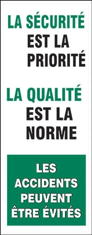 AccuformNMC MBR Safety Banner, Safety Is The Priority, Quality Is The Standard