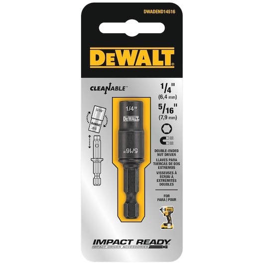 DEWALT DWADEND14516 1/4" + 5/16" Double-Ended/Detachable Nut Driver