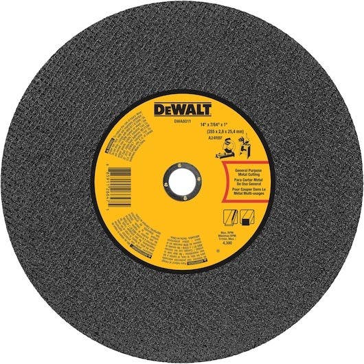 DEWALT DWA8011 14" x 7/64" x 1" General Purpose Chop Saw Wheel-Metal