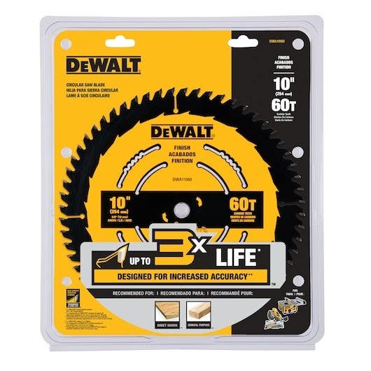 DEWALT DWA11060 10 in. 60T Finish Circular Saw Blade