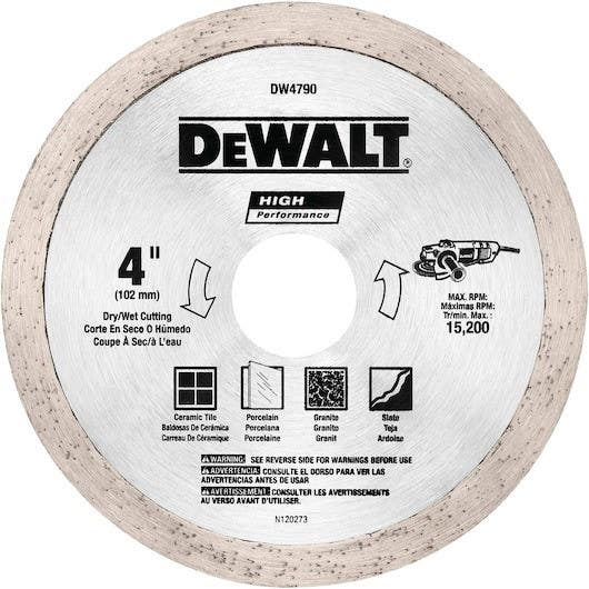 DEWALT DW4790 4'' x.060, Tile Blade, High Performance Diamond Matrix
