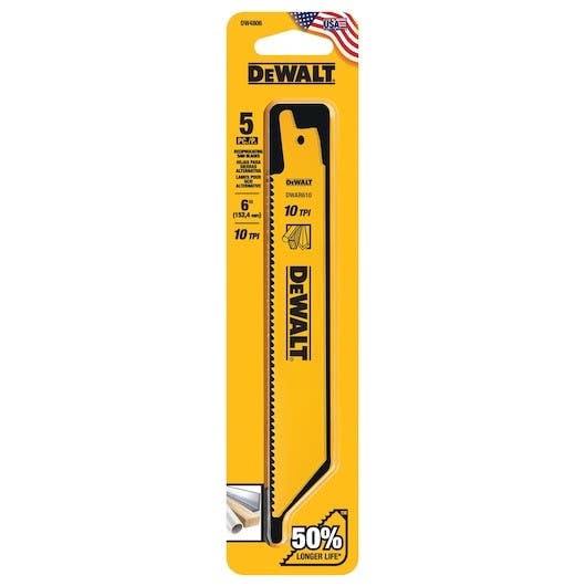DEWALT DW4806 General Purpose Cutting Bi-Metal Reciprocating Saw Blade