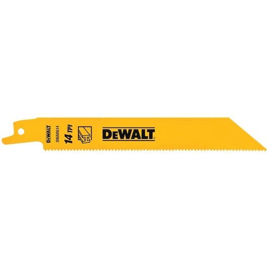 DEWALT DW4808 6" 14 TPI Straight Back Bi-Metal Reciprocating Blade (2 pack)